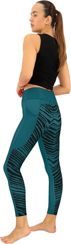 بنطال ضيق نسائي من Zubaz NFL مبطن بالصوف مزود بأربعة جيوب (XS - 3XL) in Saudi Arabia