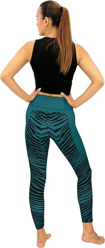 بنطال ضيق نسائي من Zubaz NFL مبطن بالصوف مزود بأربعة جيوب (XS - 3XL) in Saudi Arabia