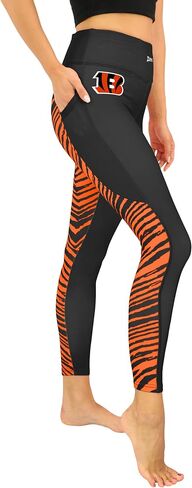 بنطال ضيق نسائي من Zubaz NFL مبطن بالصوف مزود بأربعة جيوب (XS - 3XL) in Saudi Arabia