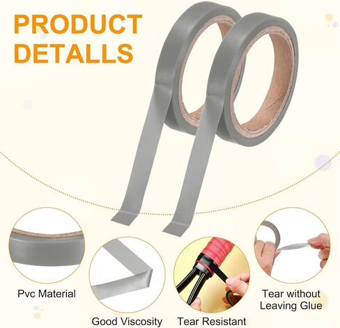 Grip Finishing Tape PVC Racket Wrap Grip Racquet Finishing Tapes for Pickleball/Badminton/Squash in Saudi Arabia