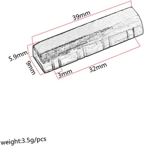 BESPORTBLE 8-String الجمل العظام الجوز مشقوق تصميم أداة ملحق لجيتار باس 1 قطعة لون عشوائي in Saudi Arabia