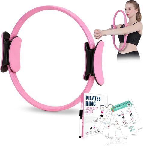 Pilates Ring Fitness Circle for Women - 15 Inch Magic Fitness Circle for Toning Inner & Outer Thighs, Bonus Pilates Equipment Thigh Master Guide. in Saudi Arabia