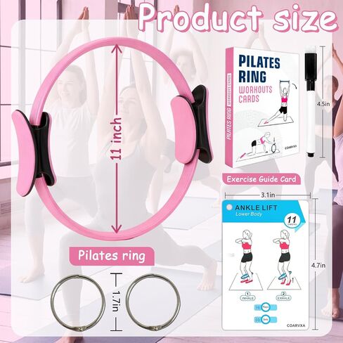 Pilates Ring Fitness Circle for Women - 15 Inch Magic Fitness Circle for Toning Inner & Outer Thighs, Bonus Pilates Equipment Thigh Master Guide. in Saudi Arabia