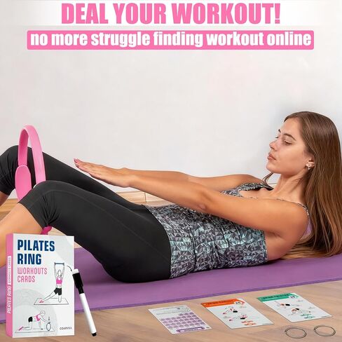 Pilates Ring Fitness Circle for Women - 15 Inch Magic Fitness Circle for Toning Inner & Outer Thighs, Bonus Pilates Equipment Thigh Master Guide. in Saudi Arabia
