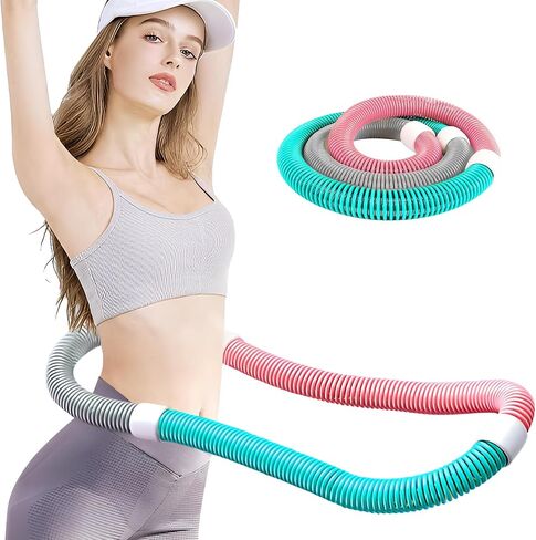 Hula Hoop, Weighted Hula Hoop, Infinity Hoop Hula Hoops for Adults, Hula Hoops for Adults Weight Loss, Quiet Adjustable Fitness Hoop for Burning Fat in Saudi Arabia