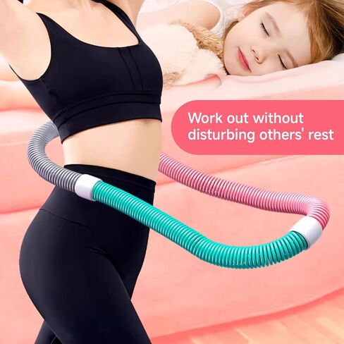 Hula Hoop, Weighted Hula Hoop, Infinity Hoop Hula Hoops for Adults, Hula Hoops for Adults Weight Loss, Quiet Adjustable Fitness Hoop for Burning Fat in Saudi Arabia