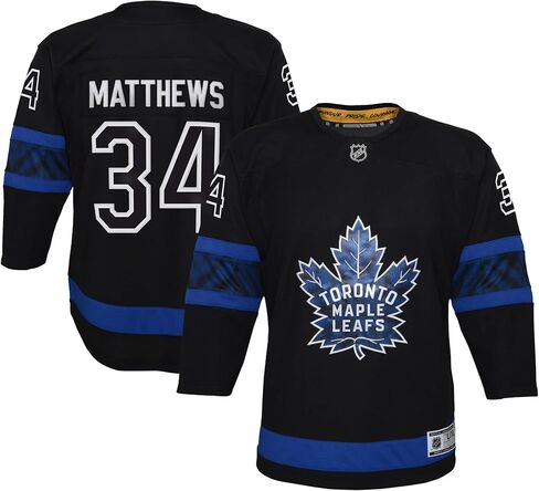 Outerstuff Auston Matthews Toronto Maple Leafs #34 Black Infants Toddler Alternate Premier Player Jersey in Saudi Arabia