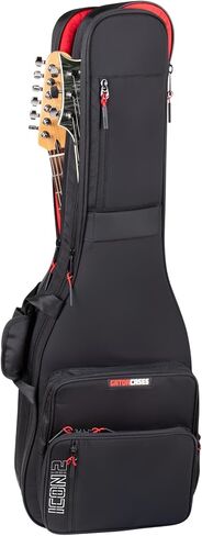 Gator Cases ICON Take Two Series Premium Double Gig Bag for (2) Electric Guitars, TSA-Friendly Zippers, Black (G-ICONTTELEC-BLK) in Saudi Arabia