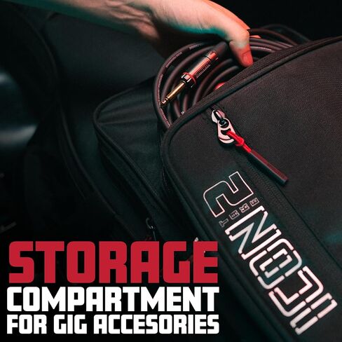 حقيبة Gator Cases ICON Take Two Series Premium Double Gig لـ (2) جيتار كهربائي، سحابات صديقة لإدارة أمن المواصلات الأمريكية، أسود (G-ICONTTELEC-BLK) in Kuwait