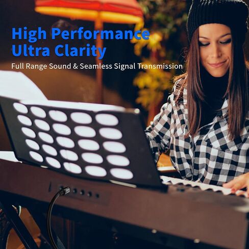 كابل Elecan 5 Pin DIN MIDI بطول 4 أقدام، كبل أداة سلك صوت MIDI ذكر ممتاز، OFC، محمي، مطلي بالذهب، بولي كلوريد الفينيل الناعم للوحة مفاتيح MIDI، جهاز المزج، أخذ العينات، البيانو الإلكتروني، الطبل ومعدات الموسيقى + 5 روابط in Kuwait