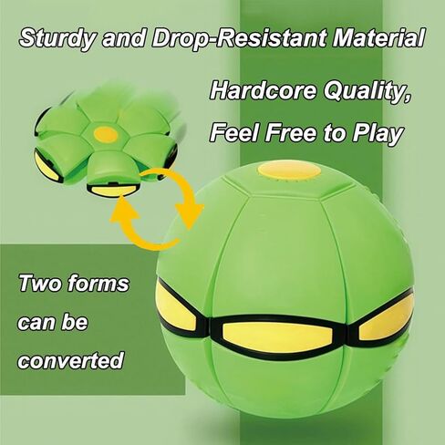 Magic Metaball Bouncing Ball, Children's Bouncing Ball, Magic Flying Saucer, Bouncy Balls with 6 Light, Dual Form Freely Switchable, Parent-Child Interaction (Blue) in Saudi Arabia
