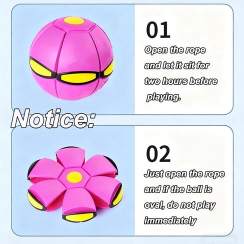 Magic Metaball Bouncing Ball, Children's Bouncing Ball, Magic Flying Saucer, Bouncy Balls with 6 Light, Dual Form Freely Switchable, Parent-Child Interaction (Blue) in Saudi Arabia