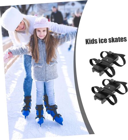 1Pair Ice Skates with Fixing Straps Stable Dual Design for Beginners Ice Skating Training Aid for Outdoor Rinks and Winter Fun in Saudi Arabia