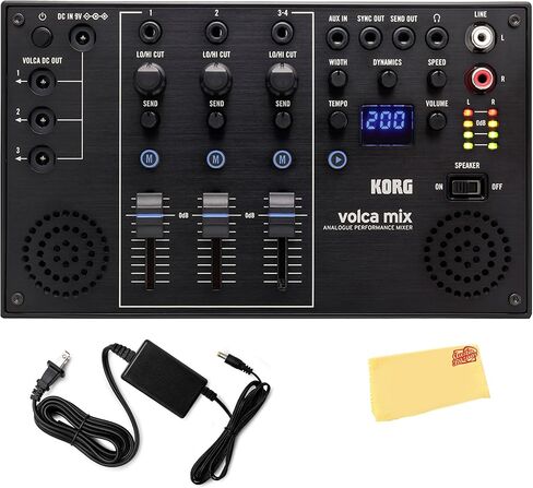 Korg Volca Mix Analogue Performance Mixer - Bundle with Power Supply, and Austin Bazaar Polishing Cloth in Saudi Arabia