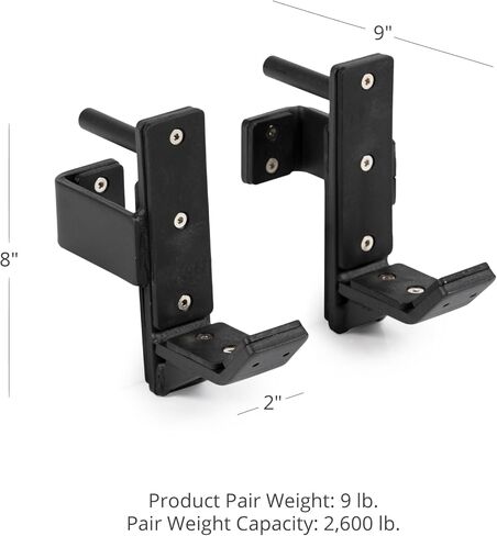 Titan Fitness T-3 Series J-Hooks, UHMW Plastic, J-Hook Style Rack Mounted, 2,000 LB Capacity, Fits 2" x 3" Tubular Steel in Saudi Arabia