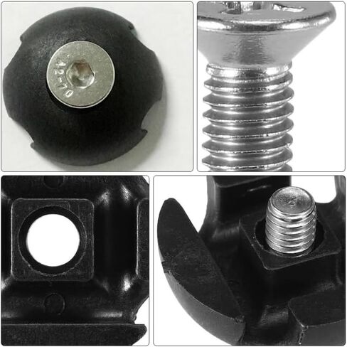 POPETPOP مجموعة واحدة من مسامير إبزيم سطح الكاياك السوداء خفيفة الوزن وسهلة التركيب خطاف سحب الزورق للقوارب القابلة للنفخ والزوارق وتكوين قوارب الكاياك in Saudi Arabia