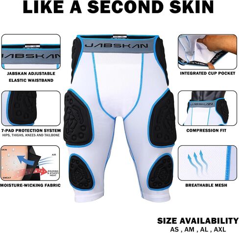 Adult Premium 7-pad Football Bull Rush Girdle for Ultimate Protection and Performance – Durable, Lightweight & Comfortable. in Saudi Arabia