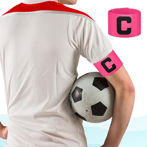 3 PCS Captain Arm Bands for Soccer, 2.75 x 13 Inch Rose Red Soccer Captain Armband Adjustable Leader Armband Team Sport Arm Band Football Basketball Player Band for Adult Youth Volleyball Team in Saudi Arabia