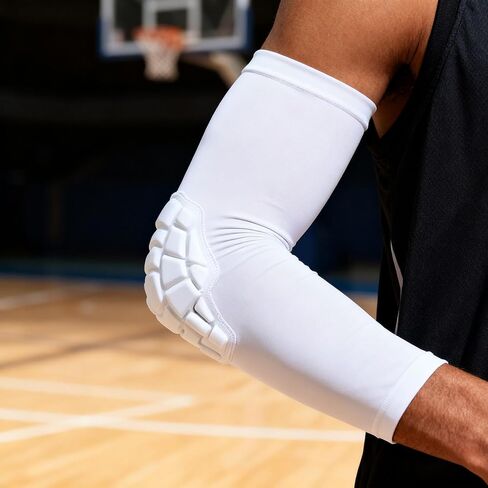 Football Arm Pads Padded Arm Sleeves Compression Crashproof Elbow Pads for Kid, Youth and Adult, Protective Support for Soccer Basketball Volleyball Wrestling 1 Pair in Saudi Arabia