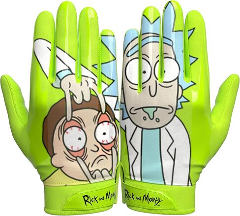 Phenom Elite Rick and Morty Football Gloves – VPS1 | Slime Green | Lightweight, Super Sticky Receiver Gloves for Adults & Kids in Kuwait