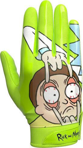 Phenom Elite Rick and Morty Football Gloves – VPS1 | Slime Green | Lightweight, Super Sticky Receiver Gloves for Adults & Kids in Kuwait