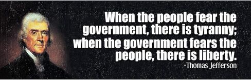 CafePress Jefferson: Liberty Vs. Tyranny Sticker (Bumper) 10"x3" Rectangle Vinyl Bumper Sticker Car Decal in Saudi Arabia