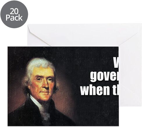 CafePress Jefferson: Liberty Vs. Tyranny Sticker (Bumper) 10"x3" Rectangle Vinyl Bumper Sticker Car Decal in Saudi Arabia