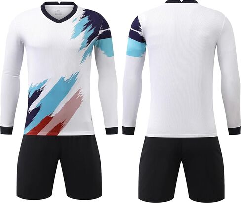 Adults Teens Kids Long Sleeve Soccer Shirt Unisex Breathable Lightweight Long Sleeve Football Jersey in Saudi Arabia