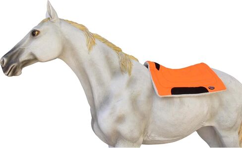 CHALLENGER Horse 28"x30" Western Contoured Faux Fur Padded Saddle Pad Orange 39143OR in Saudi Arabia