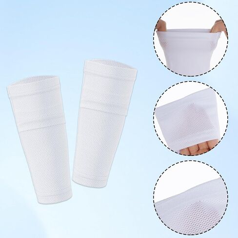 2 Pairs Kids Youth Soccer Shin Guard Sleeves Boy Girl Shin Guard Sleeves with Insert Pocket for Football Soccer Basketball Sport Training in Saudi Arabia