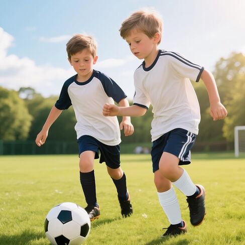 2 Pairs Kids Youth Soccer Shin Guard Sleeves Boy Girl Shin Guard Sleeves with Insert Pocket for Football Soccer Basketball Sport Training in Saudi Arabia
