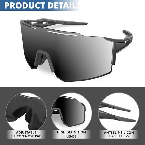 نظارات شمسية مستقطبة للرجال والنساء والشباب، نظارات شمسية رياضية للحماية من الأشعة فوق البنفسجية للمشي لمسافات طويلة وركوب الدراجات والجري وصيد الأسماك in Kuwait