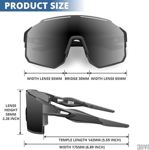 نظارات شمسية مستقطبة للرجال والنساء والشباب، نظارات شمسية رياضية للحماية من الأشعة فوق البنفسجية للمشي لمسافات طويلة وركوب الدراجات والجري وصيد الأسماك in Kuwait