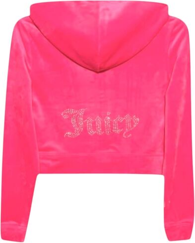 Juicy Couture Women's Plus Size Bling Velour Hoodie (US, Alpha, 1X, Plus, Regular, Pink Party) in Saudi Arabia