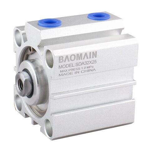 Baomain Compact Thin Air Cylinder SDA 16-10, Double Action Thin Pneumatic 16mmx10mm, 0.63 Inch (16mm) bore and 0.39 Inch (10mm) Stroke,Suitable for Small Machinery, Stroke M5 Port in Kuwait