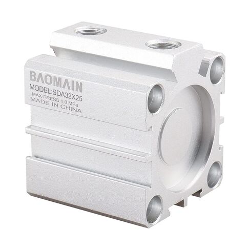 Baomain Compact Thin Air Cylinder SDA 16-10, Double Action Thin Pneumatic 16mmx10mm, 0.63 Inch (16mm) bore and 0.39 Inch (10mm) Stroke,Suitable for Small Machinery, Stroke M5 Port in Kuwait