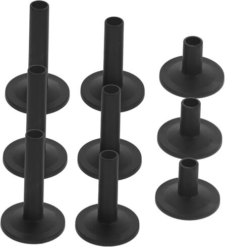 Totority 12pcs Drum Kit Cymbal Sleeves with Flange Base Reliable Percussion Accessories for Cymbal and Hi Hat Felts Replacement Easy to Install Compatible with Drum Black in Saudi Arabia