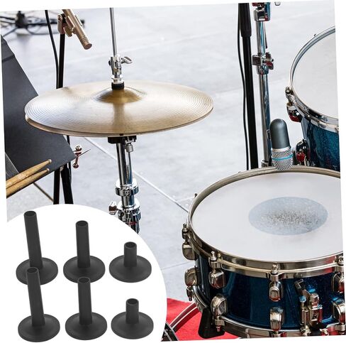Totority 12pcs Drum Kit Cymbal Sleeves with Flange Base Reliable Percussion Accessories for Cymbal and Hi Hat Felts Replacement Easy to Install Compatible with Drum Black in Saudi Arabia