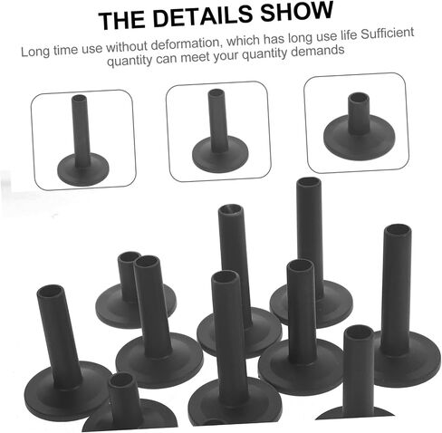 Totority 12pcs Drum Kit Cymbal Sleeves with Flange Base Reliable Percussion Accessories for Cymbal and Hi Hat Felts Replacement Easy to Install Compatible with Drum Black in Saudi Arabia