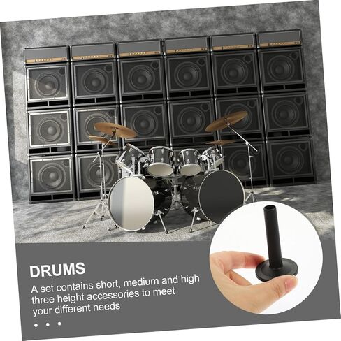 Totority 12pcs Drum Kit Cymbal Sleeves with Flange Base Reliable Percussion Accessories for Cymbal and Hi Hat Felts Replacement Easy to Install Compatible with Drum Black in Saudi Arabia