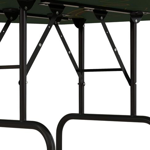 Soozier Poker Table Foldable 47" Octagon Casino Table Blackjack Texas Holdem Poker Table for 8 Players with Chips Tray and Cup Holders, Green in Kuwait