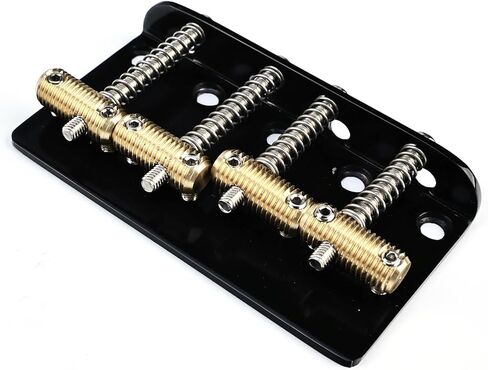 جسر الجيتار الكهربائي Chrome Electric مع سرد من الفولاذ المقاوم للصدأ سرد اللوحة 4 سلسلة جسر ثابتة متوافقة مع قطع الجاز باسين باس جاز in Kuwait