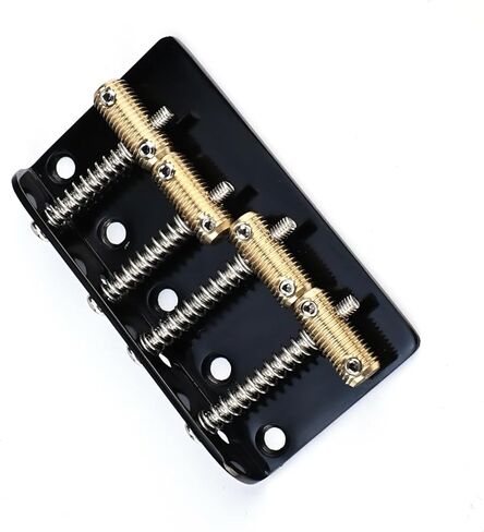 جسر الجيتار الكهربائي Chrome Electric مع سرد من الفولاذ المقاوم للصدأ سرد اللوحة 4 سلسلة جسر ثابتة متوافقة مع قطع الجاز باسين باس جاز in Kuwait