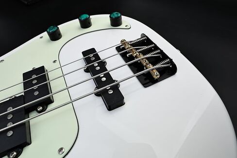 جسر الجيتار الكهربائي Chrome Electric مع سرد من الفولاذ المقاوم للصدأ سرد اللوحة 4 سلسلة جسر ثابتة متوافقة مع قطع الجاز باسين باس جاز in Kuwait