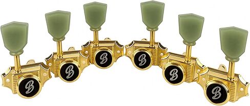 موالفات قفل الجيتار ذات الطراز العتيق من BBSTONE، نسبة 16:1، أزرار حجر المفاتيح اللؤلؤية، ذهبي، صنع في كوريا in Kuwait