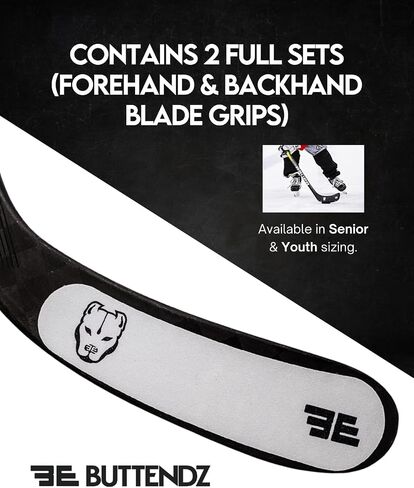 Buttendz Pit Bull Blade Grip - استبدال شريط شفرة الهوكي لتحسين التحكم، ومضاد للانزلاق، وأداء مقاوم للماء in Kuwait