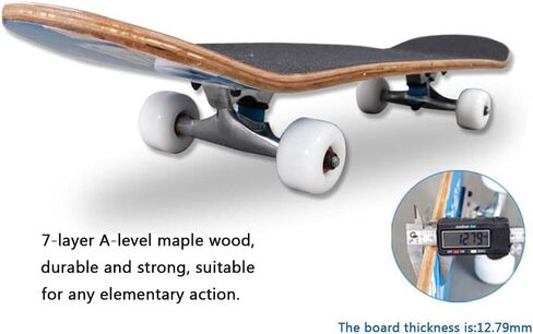 Standard Skateboards for Beginners Kids Boys Girls Youths Adults Starter-Complete Skate Boards 31''x 8'' Maple Wood Skateboard in Saudi Arabia