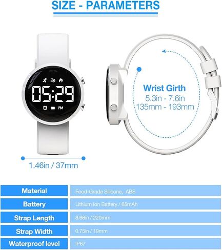 Kids Digital Pedometer Watch, Non-Bluetooth Fitness Tracker Watch, Steps Counter, Alarm Clock, Stopwatch, Gift for Children Teens Girls Boys in Saudi Arabia