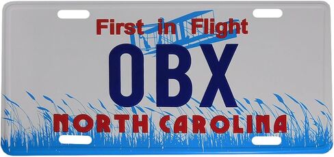 First in Flight OBX North Carolina 6"x12" Aluminum License Plate Tag in Saudi Arabia