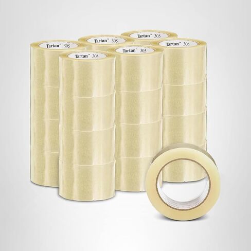3M Tartan Box Sealing Tape 305 ، واضحة ، واجب الضوء ، دائمة ، 2.83 في × 109.36 ياردة (72 مم × 100 م) ، 24 لفات/حالة in Saudi Arabia